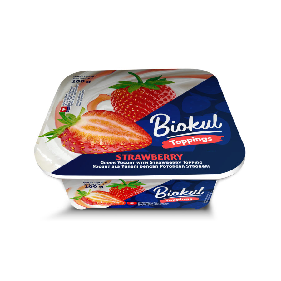 Biokul Greek Yogurt Topping Strawberry 100g