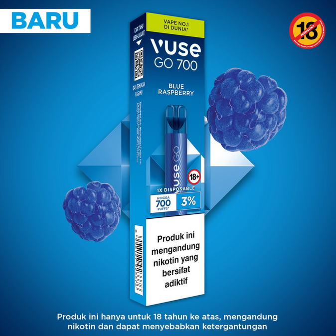 Vuse Go 700 Blue Raspberry 3%