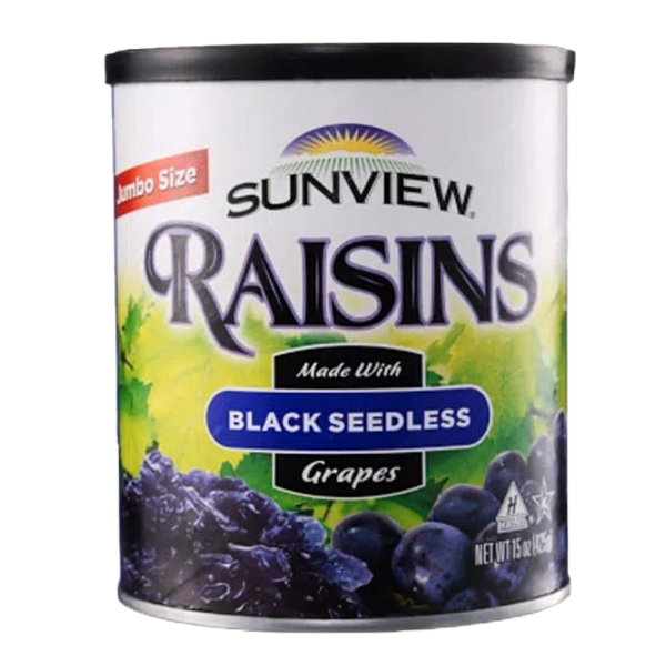 SunView Org Raisin Black Seedles 150z