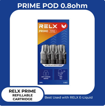 Relx Prime Pod Refillable Cadtridge 3s 0.8OHM