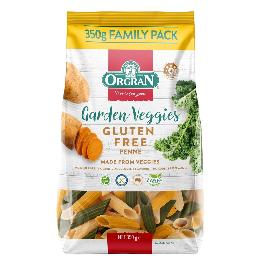 Orgran Pasta GF Garden VEggie Penne 350g