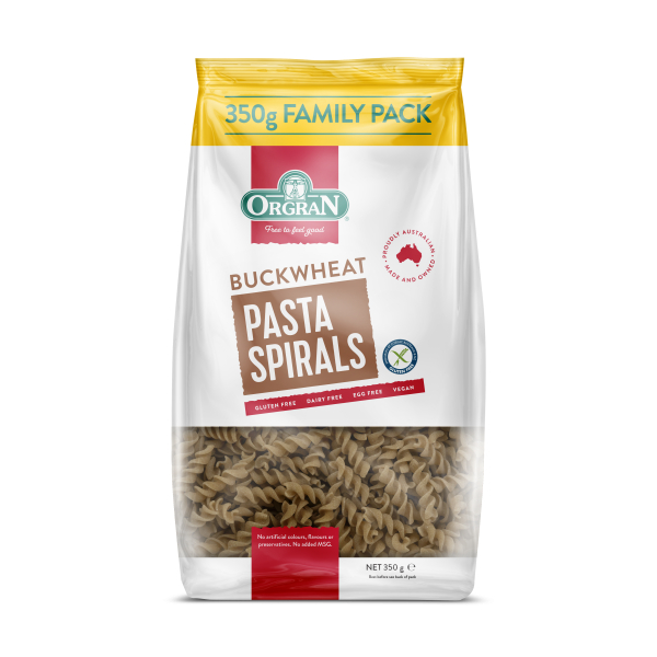 Orgran Pasta GF Buckwheat Spirals 350g