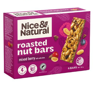 GF Roasted Nut Bars Mixed Berry 192g