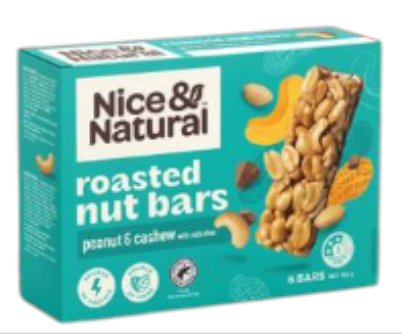 GF Roasted Nut Bars Peanut Cashew 192g
