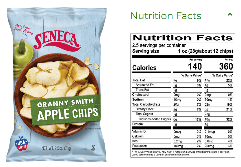 Seneca Apple Chips Grany Smith 71g