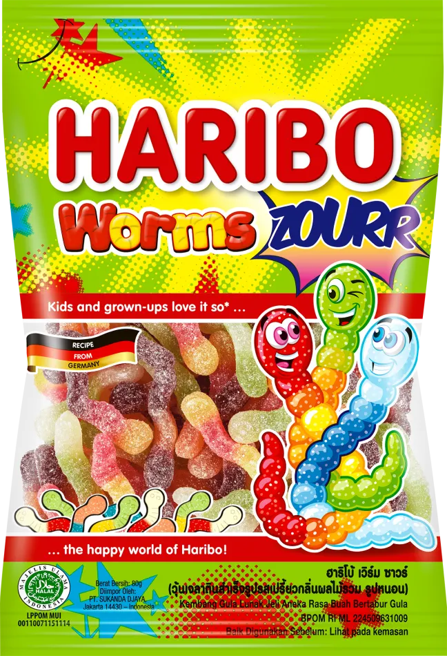 Haribo Worms Zourr 160g