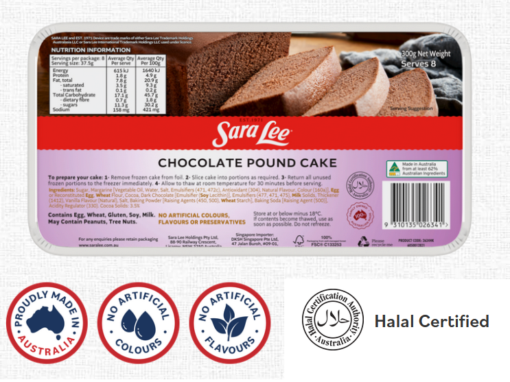 Sara Lee Chocolate Pound cake 300g
