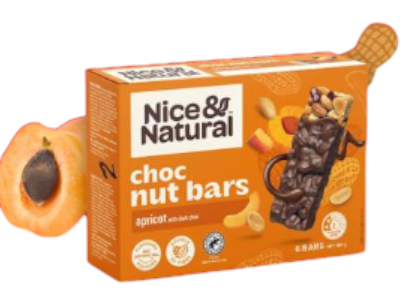 GF Roasted Nut Bars Choco Apricot 180g