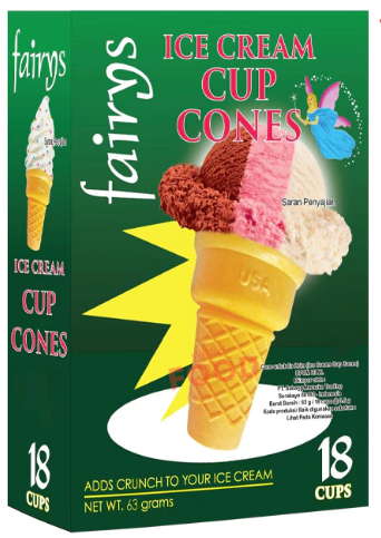 Fairys Cup Ice Cream Cone 18s 63g