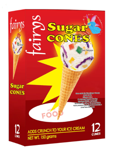 Fairys Sugar Ice Cream Cone 12s 150g
