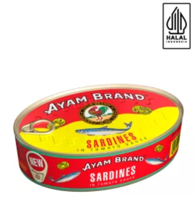 Ayam Brand Sarden Tomat oval 215g