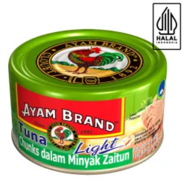 Ayam Brand Tuna Light Chunk in Olive oil 185g