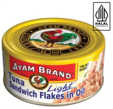 Ayam Brand Tuna Light Flakes Sandwich in Oil 150g