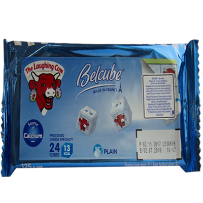 Bel Cube Party Cube Blue Plain 125g