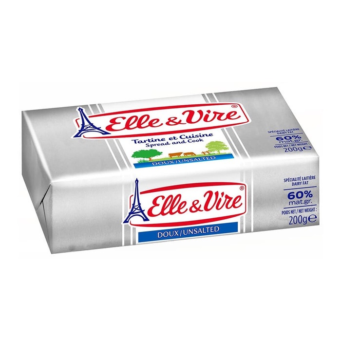 Elle Vire Butter Unsalted Spread Cooking 60% Fat 200g
