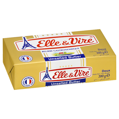 Elle Vire gold unsalted butter 200g