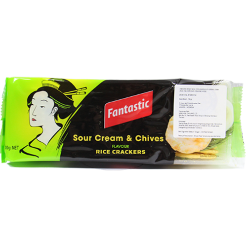 Fantastic rice cracker sour cream chives 100g