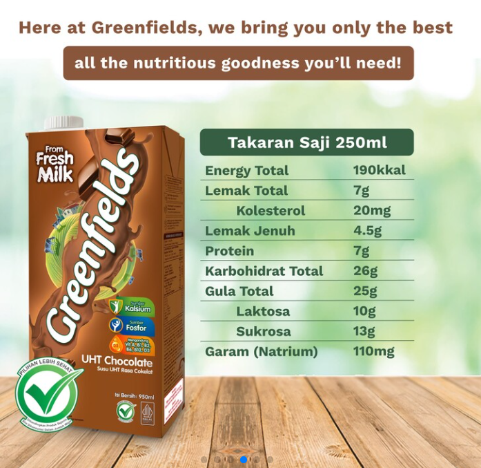 Greenfields UHT 1L Chocomalt