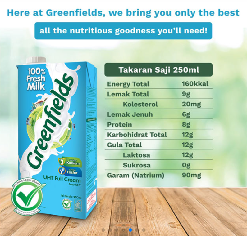 Greenfields UHT 1L Full Cream