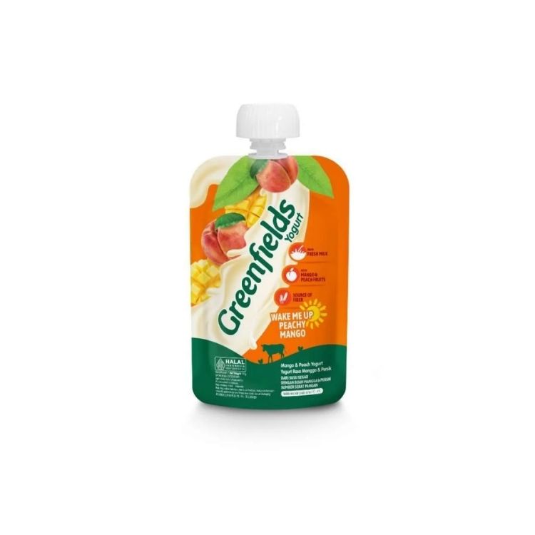 Greenfields Yogurt Pouch Mango peach 110g