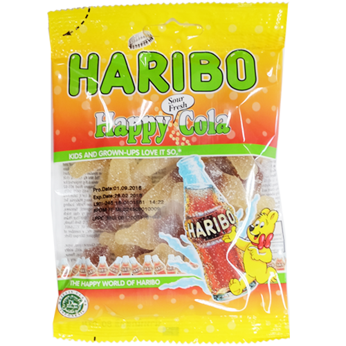 Haribo happy cola zourr 80g