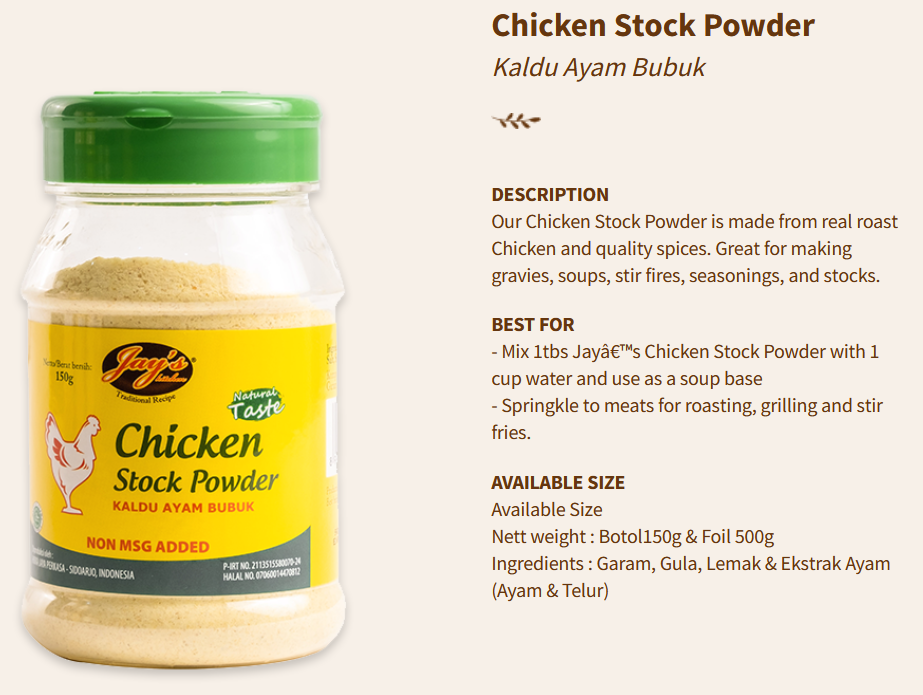 Jays Stock Powder Chicken 150g