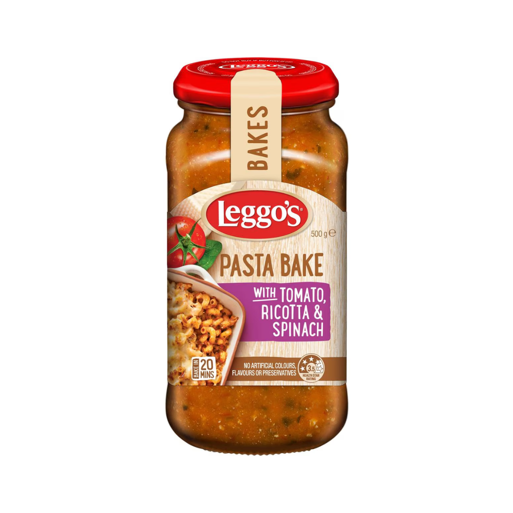 Leggos Pasta Bake Tomato Ricotta Spinach 500g
