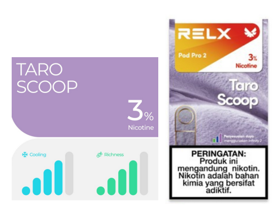 Relx Pod 1s Taro Scoop