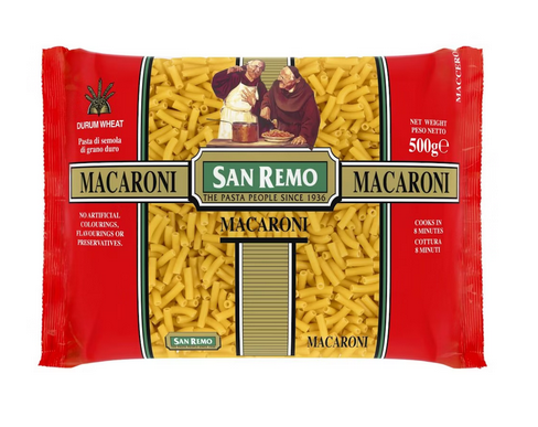 San Remo Pasta Macaroni 38# 500g