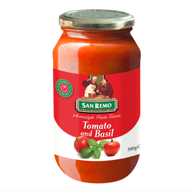 San Remo Pasta Sauce Tomato Basil 500g