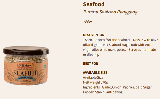 Jays Grill Master Magic Rub Seafood 60g