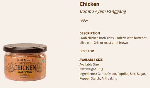 Jays Grill Master Magic Rub Chicken 70g