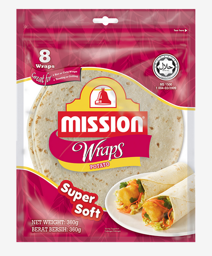 Mission Wraps Potato Super Soft 360g
