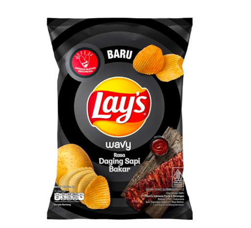 Lays Wavy Daging Sapi Bakar 64g