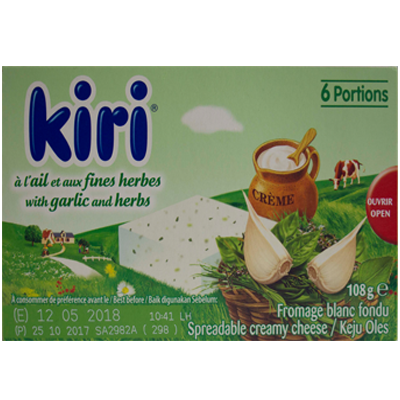 Bel kiri Cheese with garlic and herbs 108g