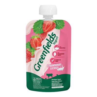 Greenfields Yogurt Pouch Strawberry 110g