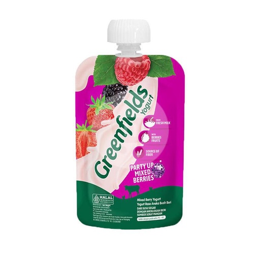 Greenfields Yogurt Pouch mixed berry 110g
