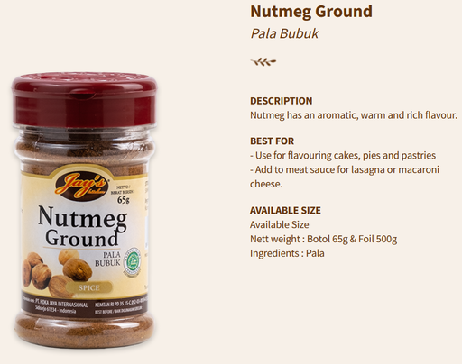 Jays Spices Nutmeg Ground Pala Bubuk 65g