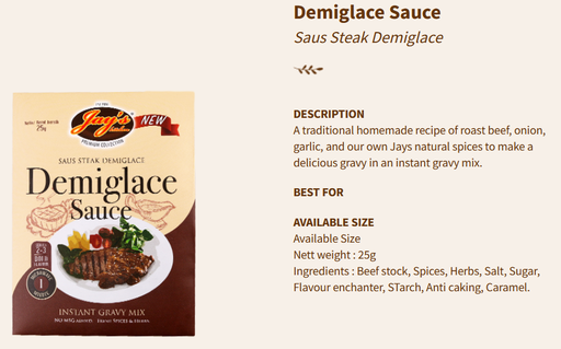 Jays Sauce Steak Demiglace 25g