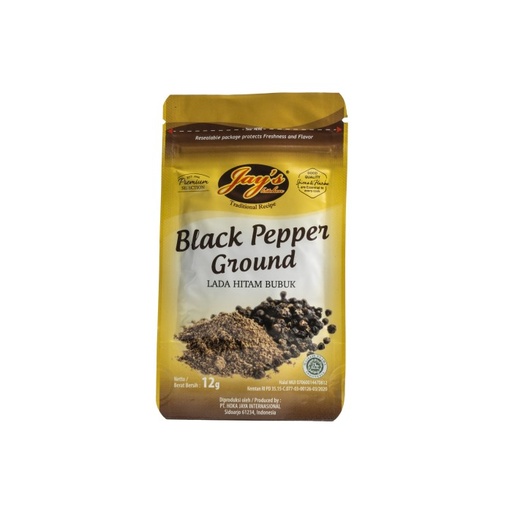 Jays Zip Lock Black Pepper Ground 12g
