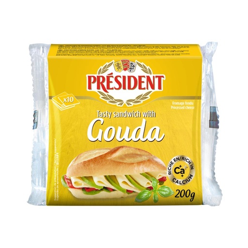 President gouda Cheese slice 200g
