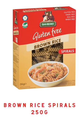 San Remo Brown Rice Spirals 250g