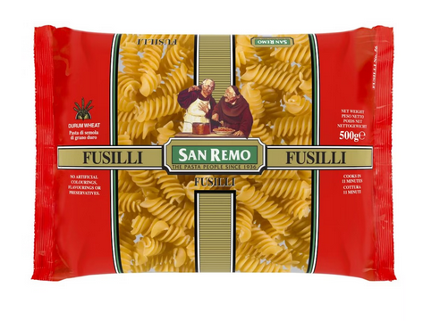 San Remo Pasta Fusilli 56# 500g